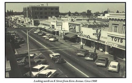 Looking North On K St. From Kern Avenue. Circa 1960